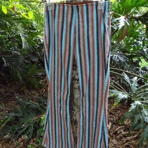 Rock and Roll Denim Striped Bell Bottom Jeans 26 x 30 Mid rise